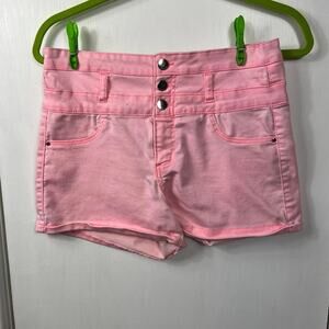 Refuge neon pastel pink high waist shorts.  Stretch. Size 10